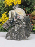 Hand-Carved Moss Agate Unicorn