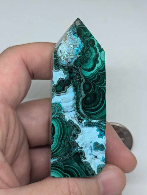 Malachite and Chrysocolla Tower