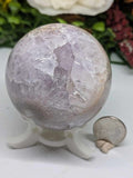 Pink Amethyst Sphere with Large Druzy