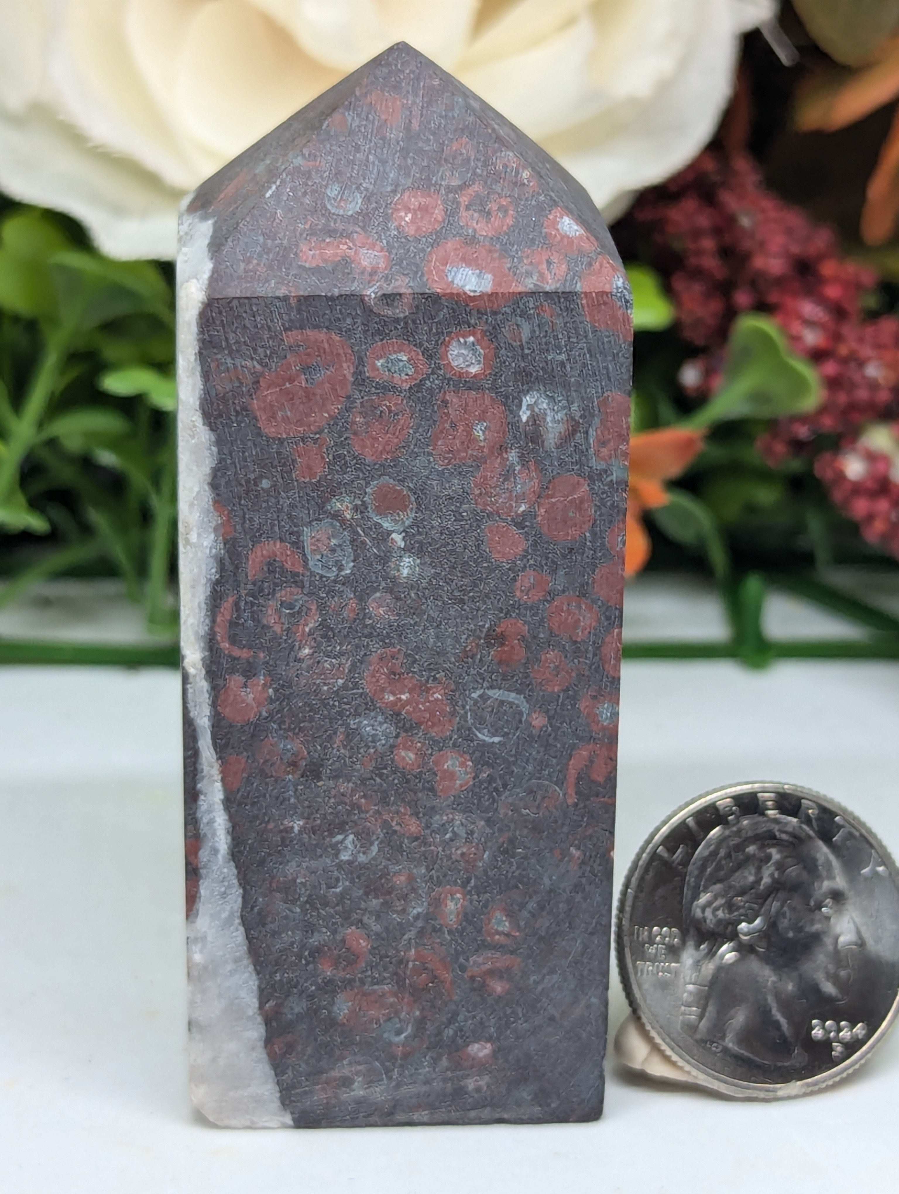 Red Poppy Jasper Tower