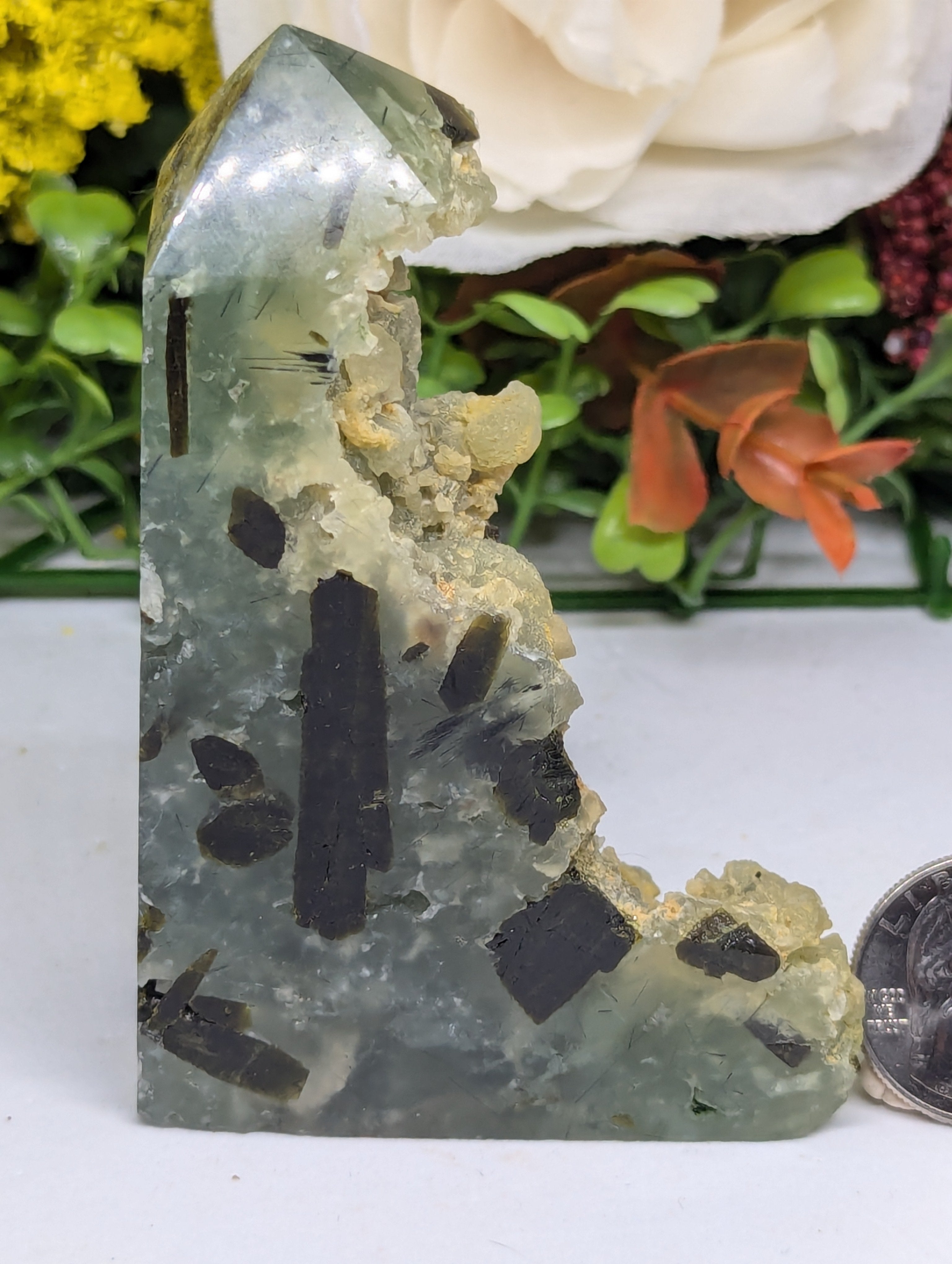 Prehnite Tower with Epidote