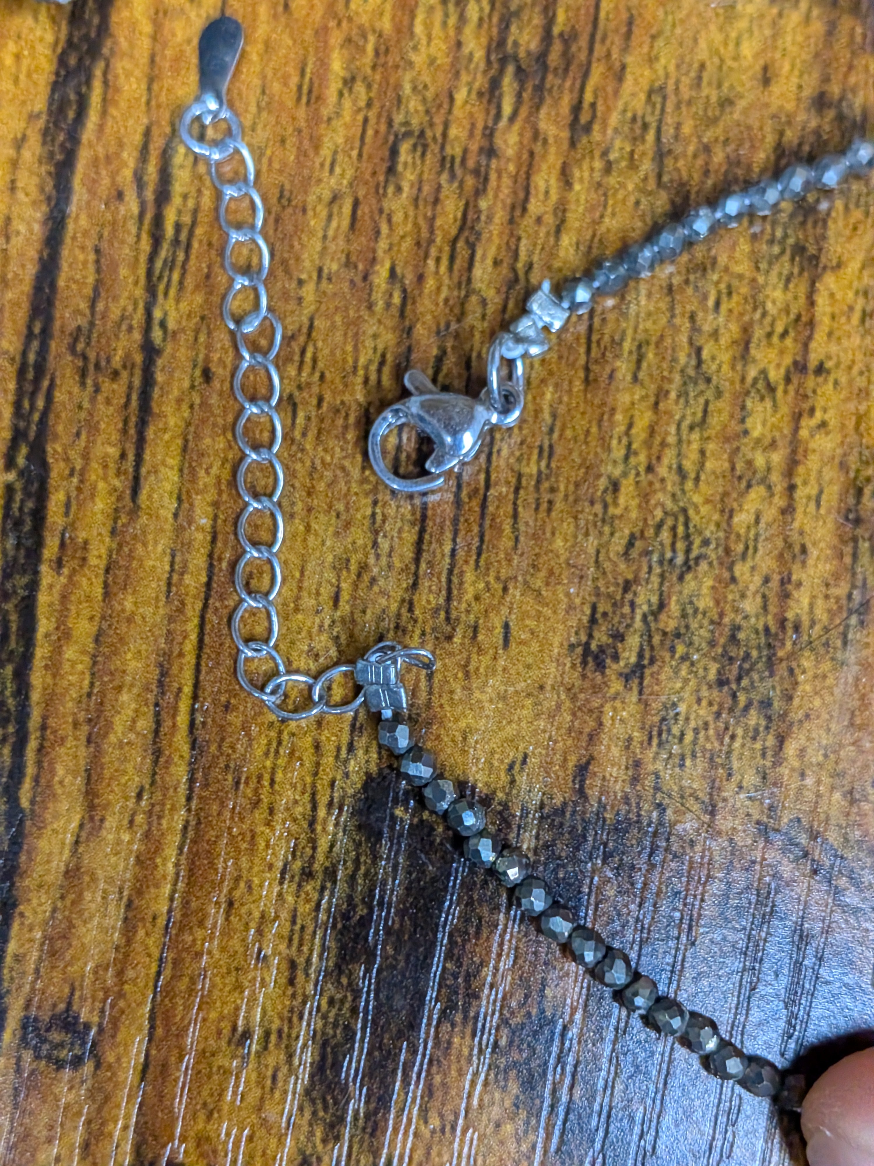 Pyrite Faceted Beaded Anklet