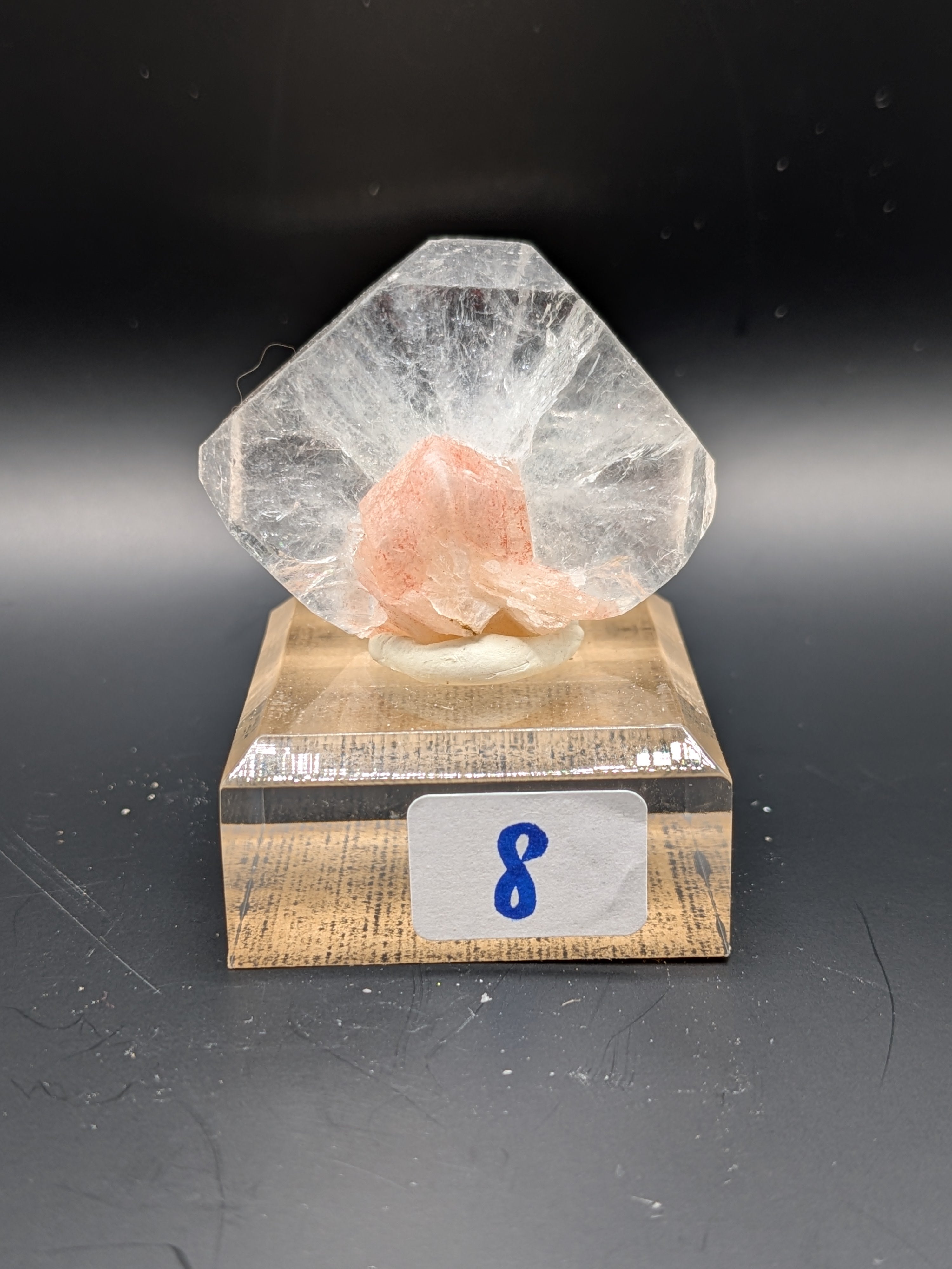 Apophyllite with Stibnite