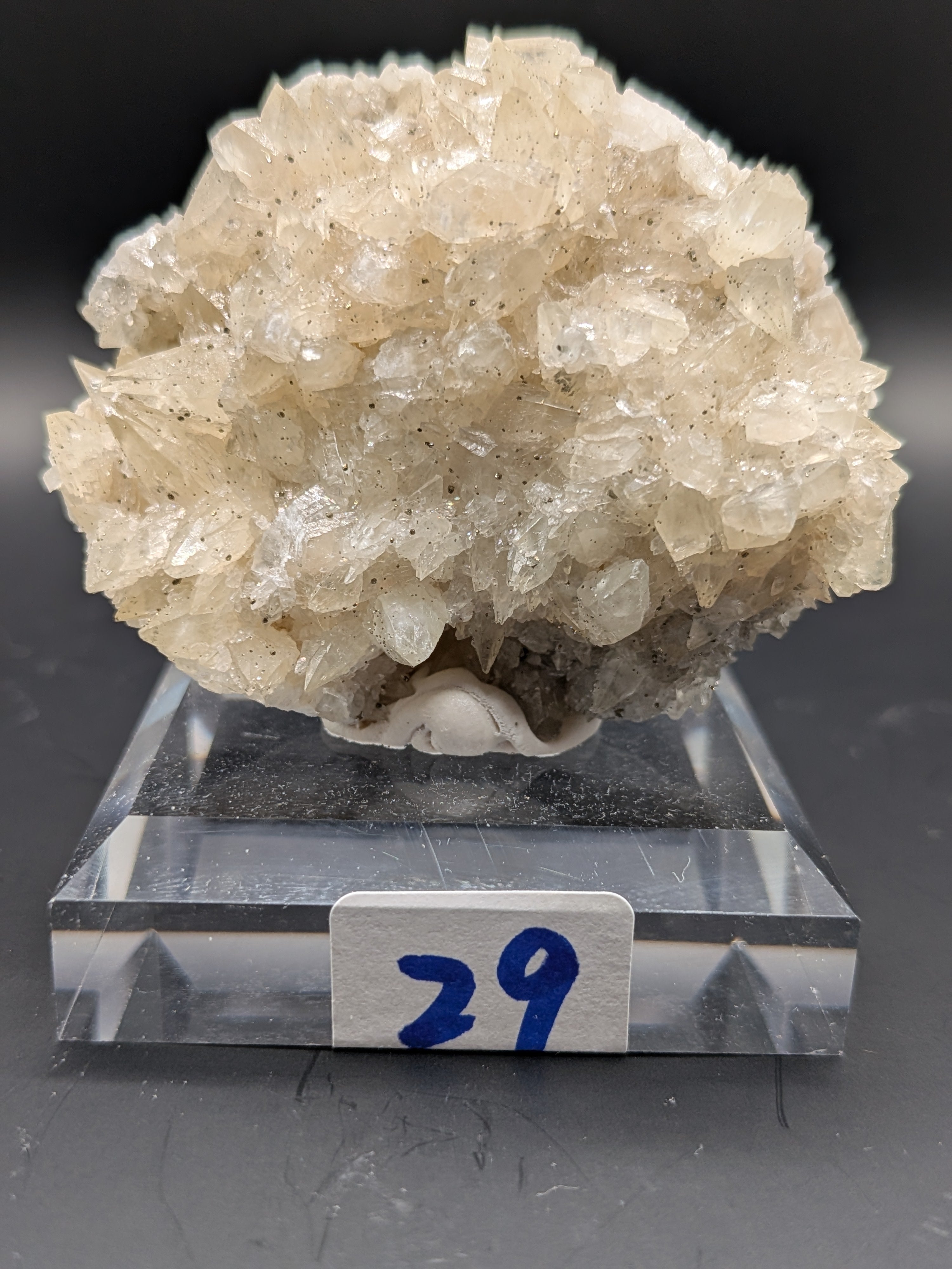 Iron Sulfide Needle White Calcite