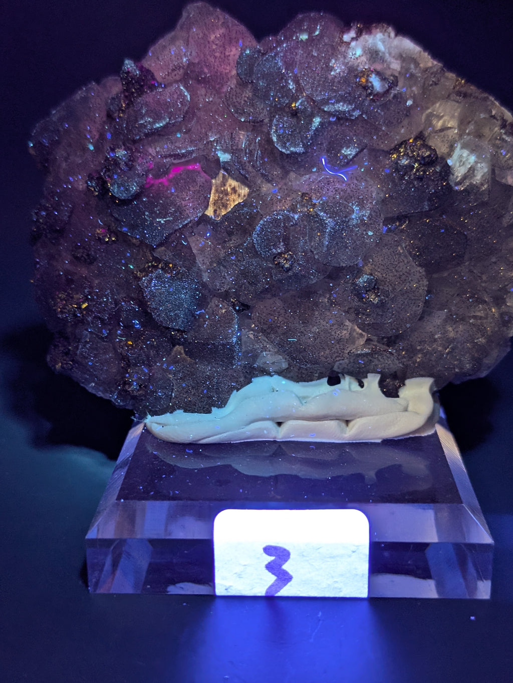 Rainbow Iron Sulfide with Calcite