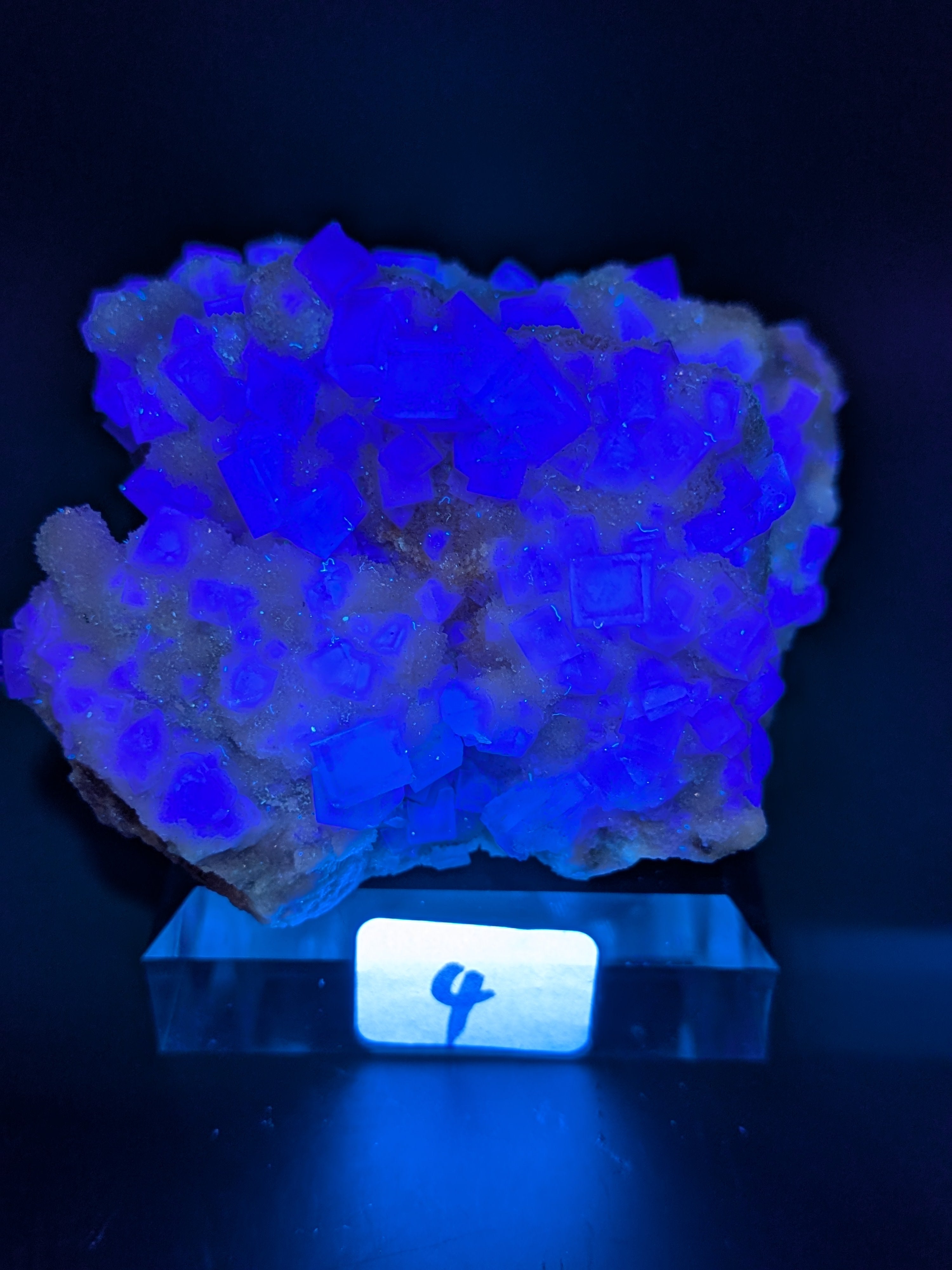 Purple Boundary Fluorite with Sugar Quartz