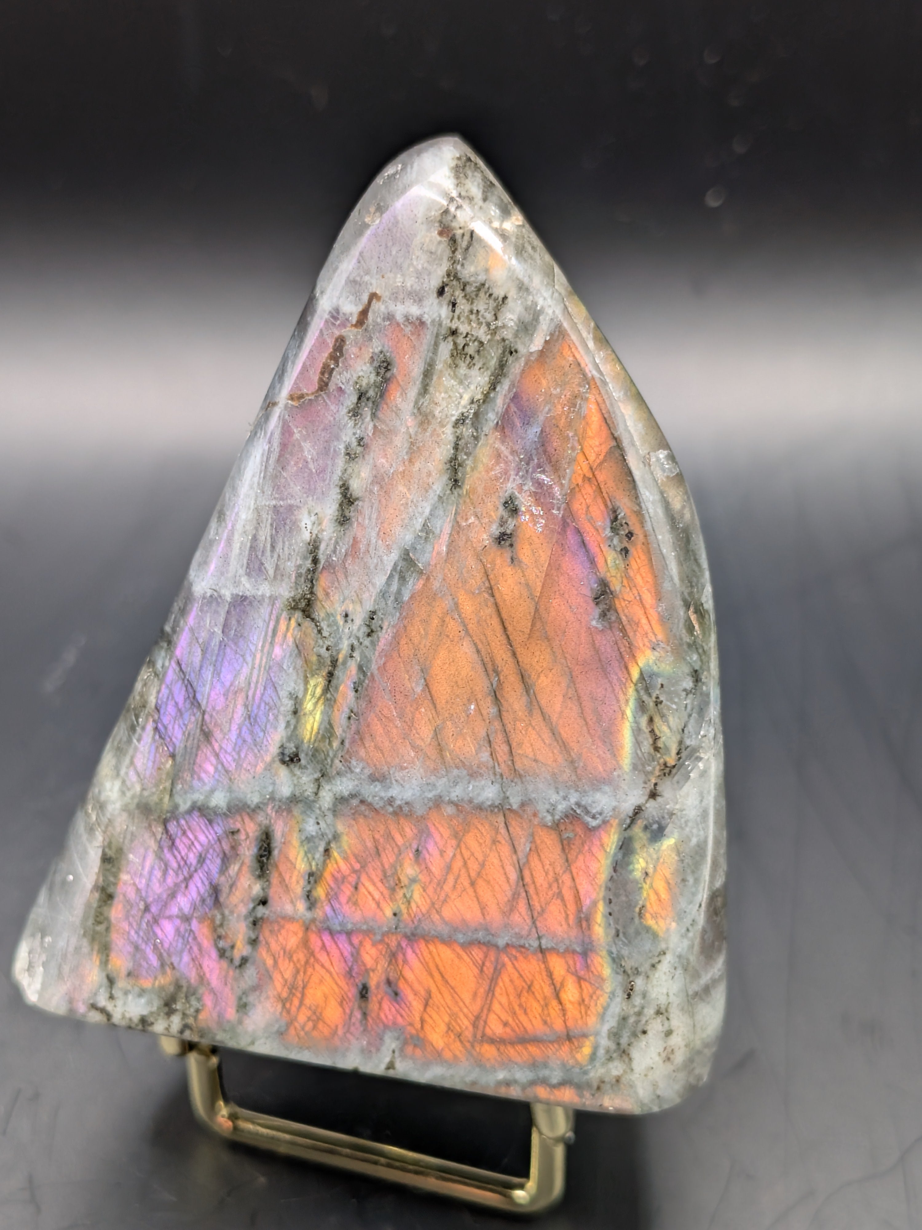 Purple/Orange Flash Labradorite – Polished Freeform