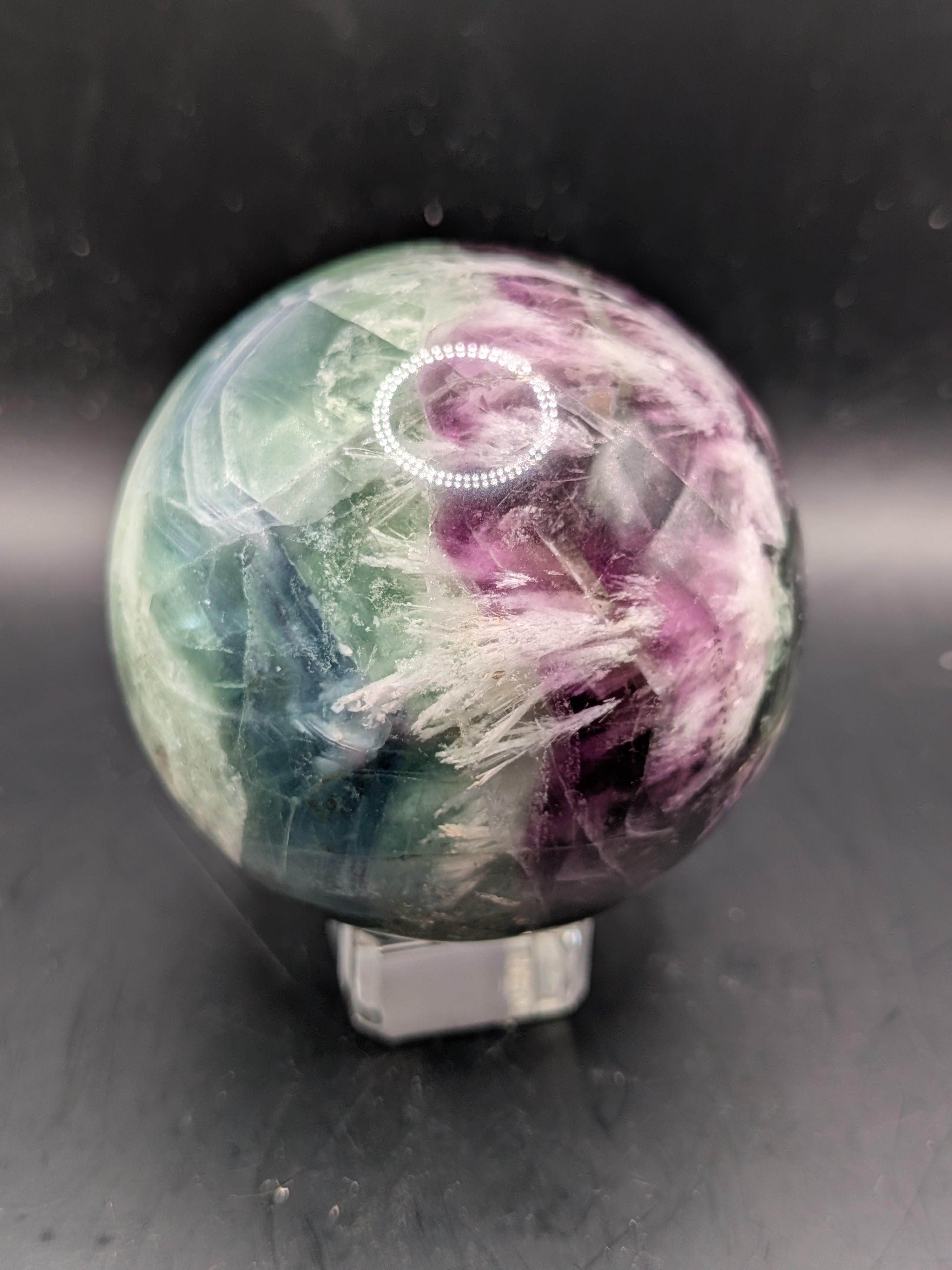 Feather Fluorite Sphere