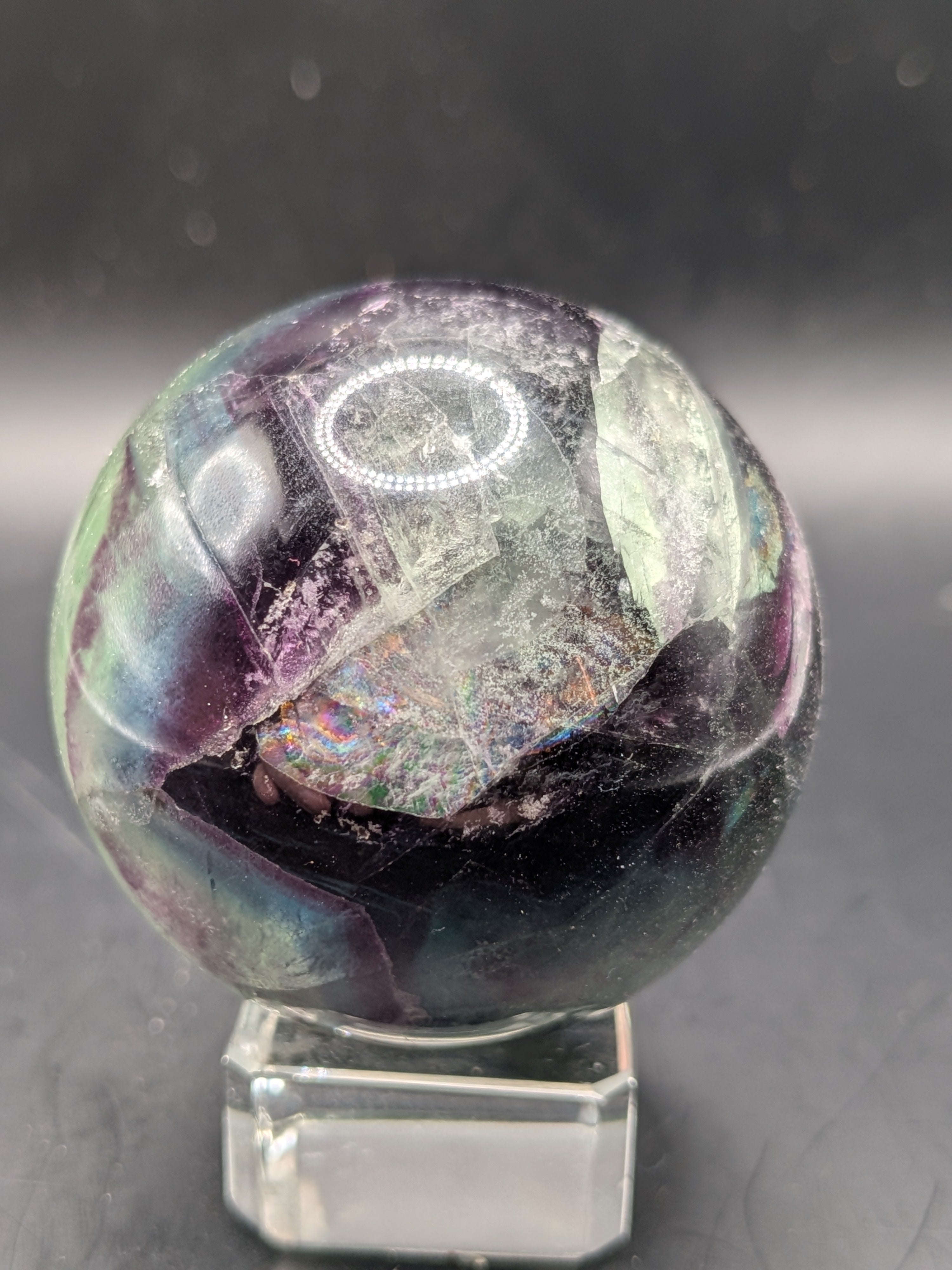 Rainbow Fluorite Sphere