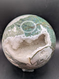 Moss Agate Druzy Sphere