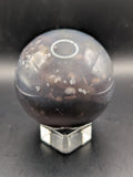 Black Flower Agate Sphere